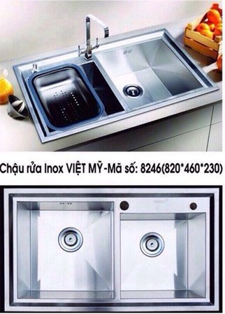 Chậu rửa chén Việt Mỹ 8246